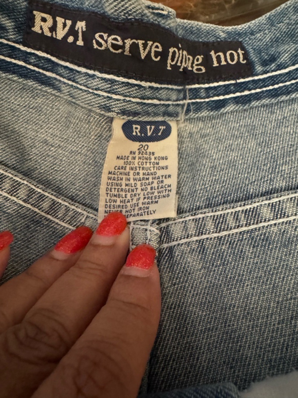 Revolt Clothing Co. Embroidered Denim Shorts plus size 16W-26W - Picture 8 of 10